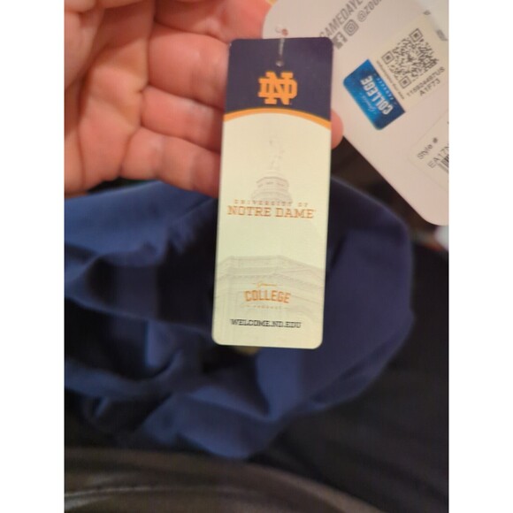 Notre Dame Crop Top Hoodie Womens Size X-Large Navy - New w/tags Zoozatz - Picture 8 of 15